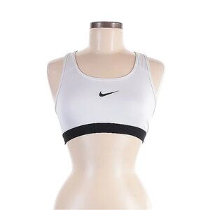 Nike White & Black Sports Bra Performance Collection